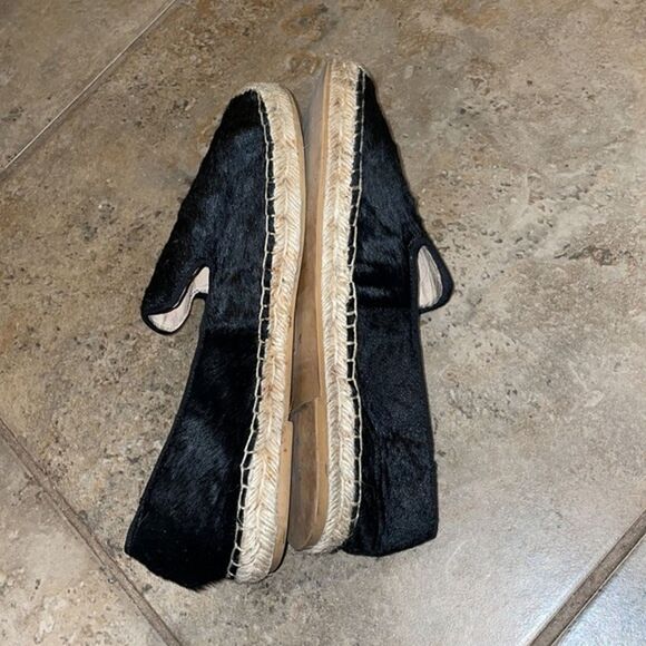 Steven by Steve Madden Lanii Black Calf Hair Espadrilles Shoes Womens Size 8.5 - Picture 11 of 12